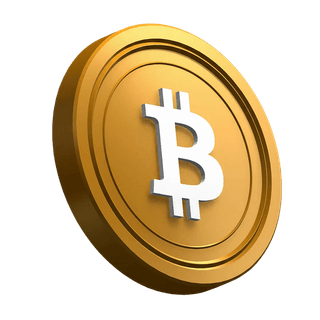 Diseño de la sección hero con moneda de Bitcoin (BTC) en posición inclinada